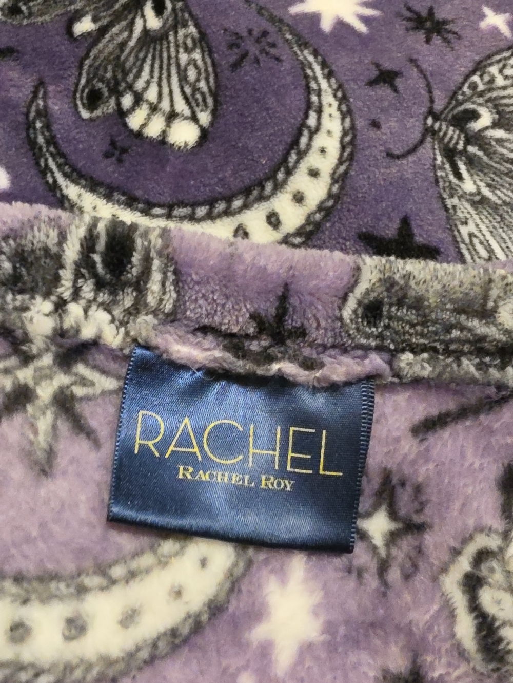 Rachel Roy Moon Stars Moths Blanket - Picture 4 of 5